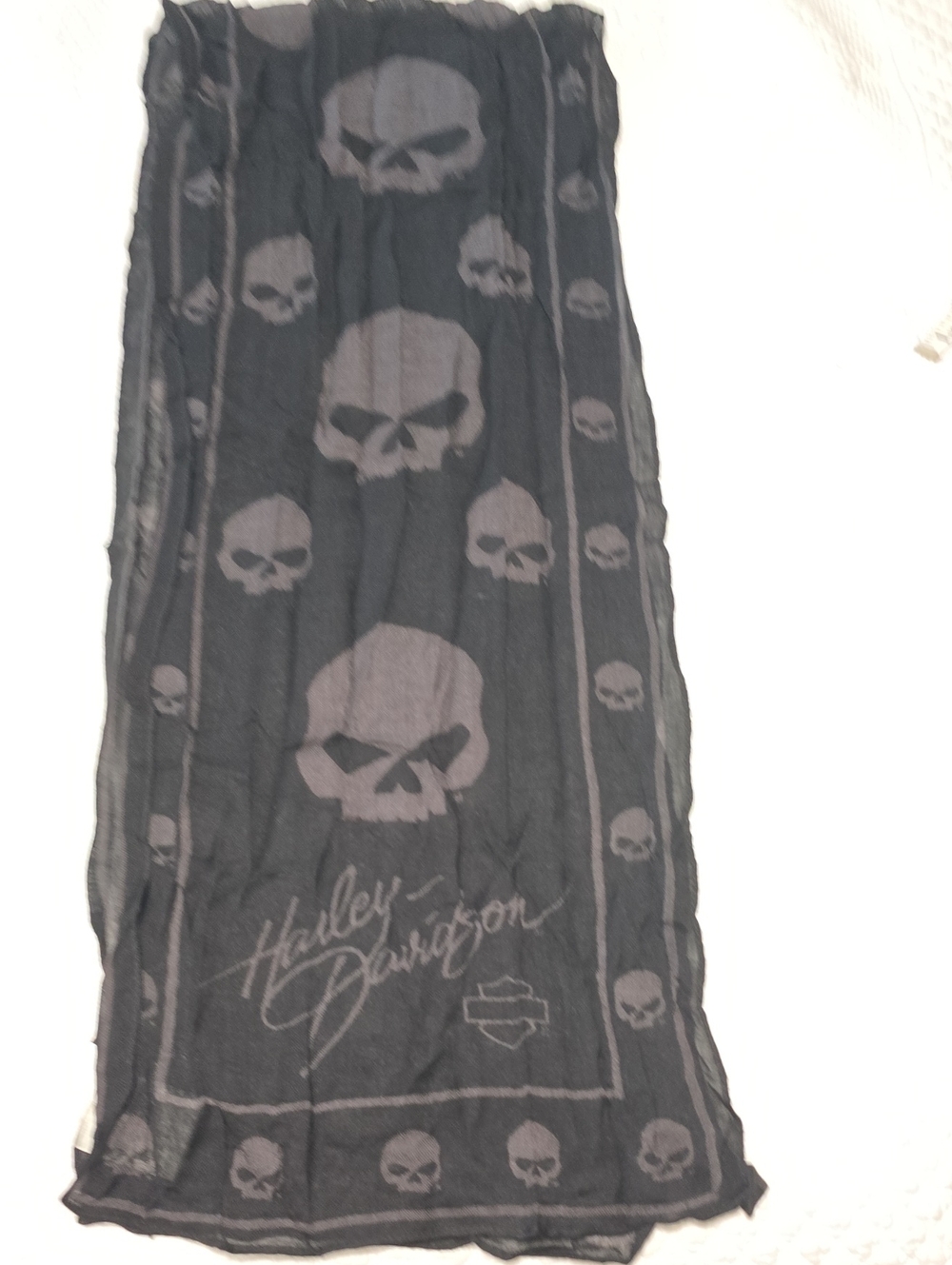 Harley-Davidson Scarf With Skull Pattern